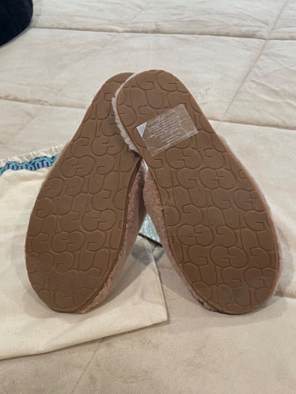NEW UGG Australia Womens sz 9 40 Fluffette Sheepskin Shearling Slipper Chestnut - Picture 5 of 6
